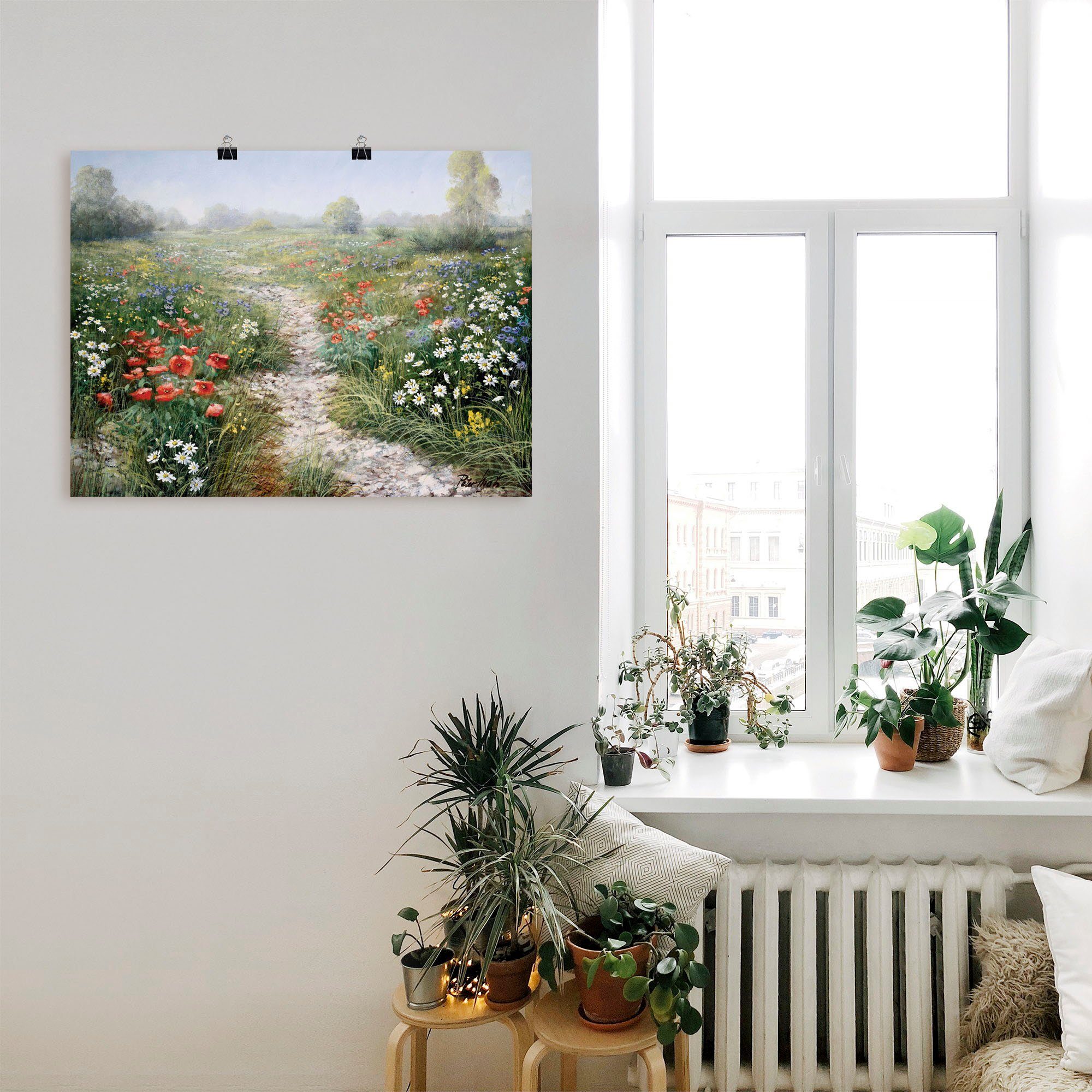 Artland Wandbild Dichte der Natur, Blumenwiese (1 St), als Leinwandbild, Poster in verschied. Größen