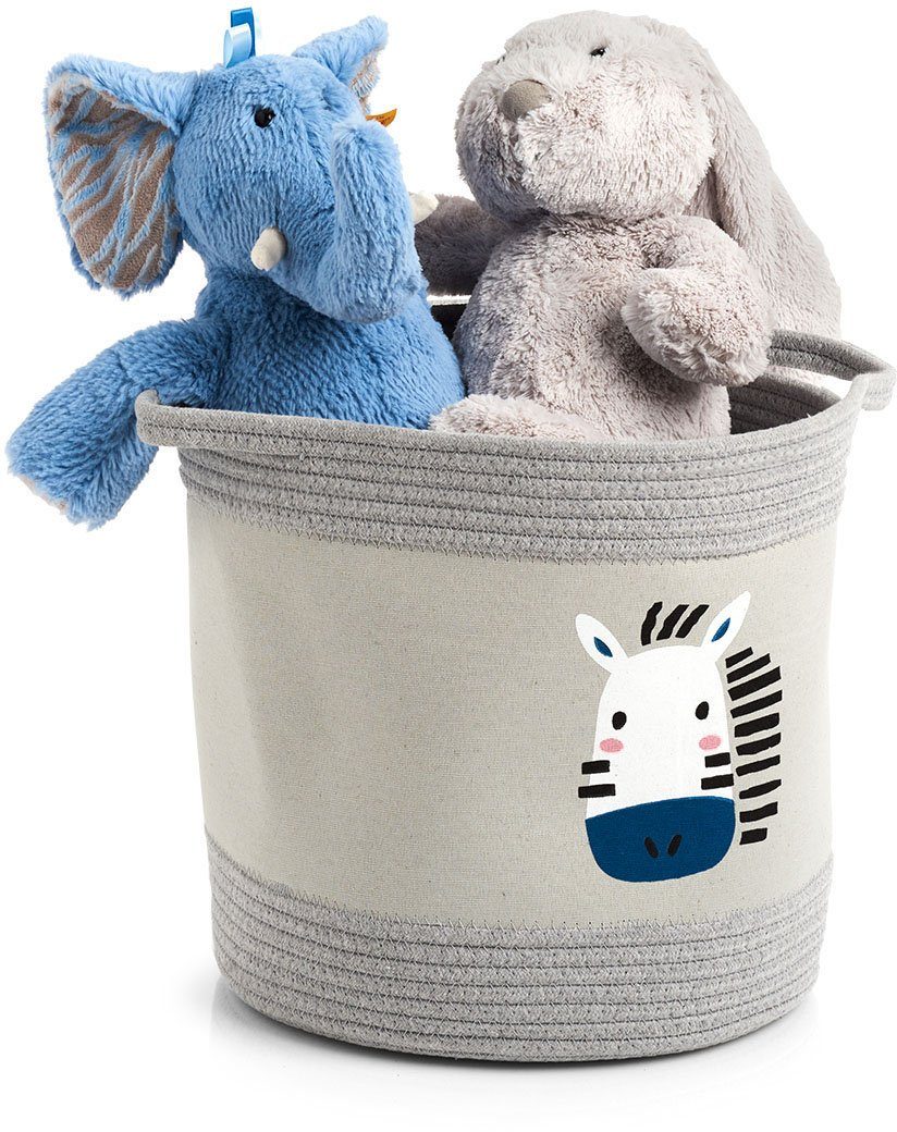 Zeller Present Aufbewahrungskorb Aufbewahrungskorb Zebra" Baumwolle/Polyest günstig online kaufen