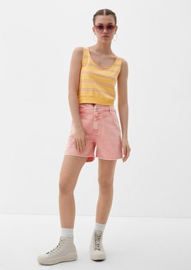 QS Jeansshorts Jeans-Shorts Mom / Relaxed Fit / High Rise / Straight Leg