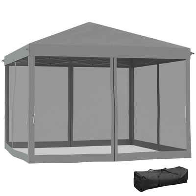 Outsunny Faltpavillon Pop-Up-Zelt mit Seitenwänden, mit 4 Seitenteilen, (Faltzelt mit Seitenwänden, Pavillon), LxBxH: 295x295x260 cm