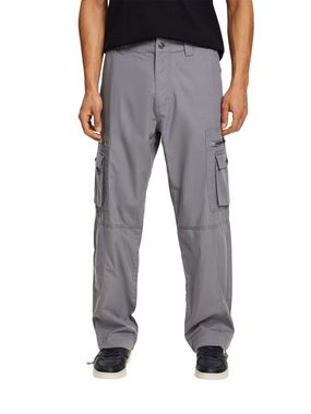 Esprit Cargohose Gerade geschnittene Cargohose aus Twill