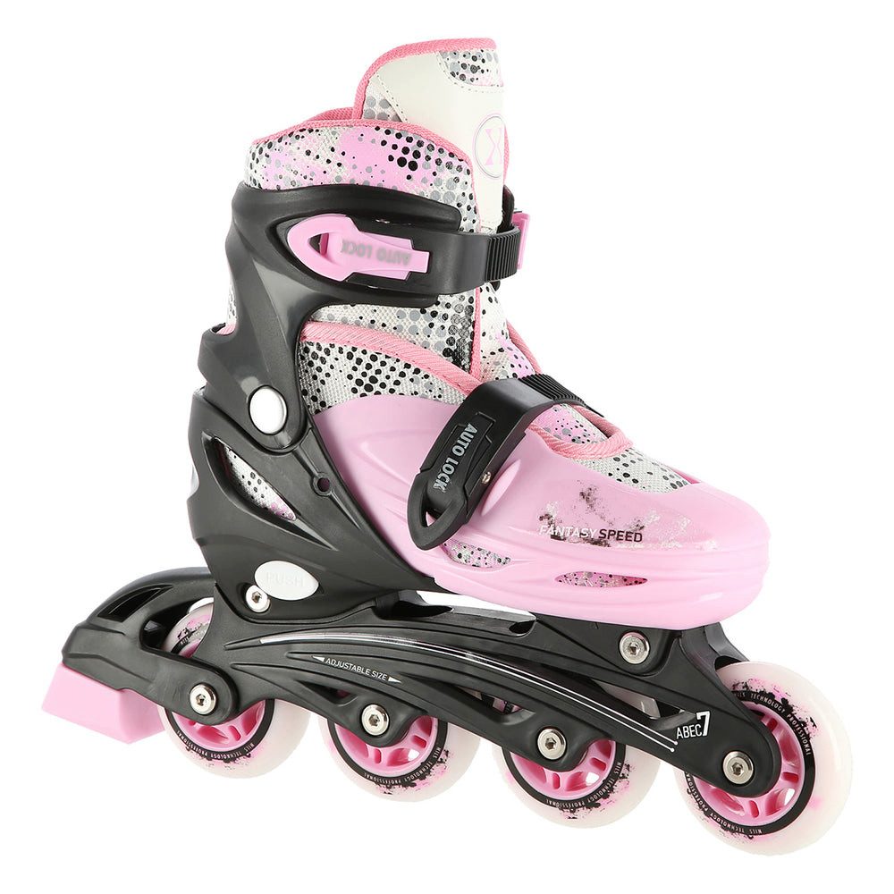NILS EXTREME Inlineskates Kinderinliner Rollschuhe Schlittschuhe, (Spar-Set, 2-St., 31-34), 4in1, größenverstellbar, Hartschale, ABEC 7