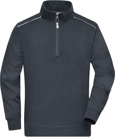 James & Nicholson Hoodie Workwear Halfzip Sweatshirt auch in großen Größen FaS50895