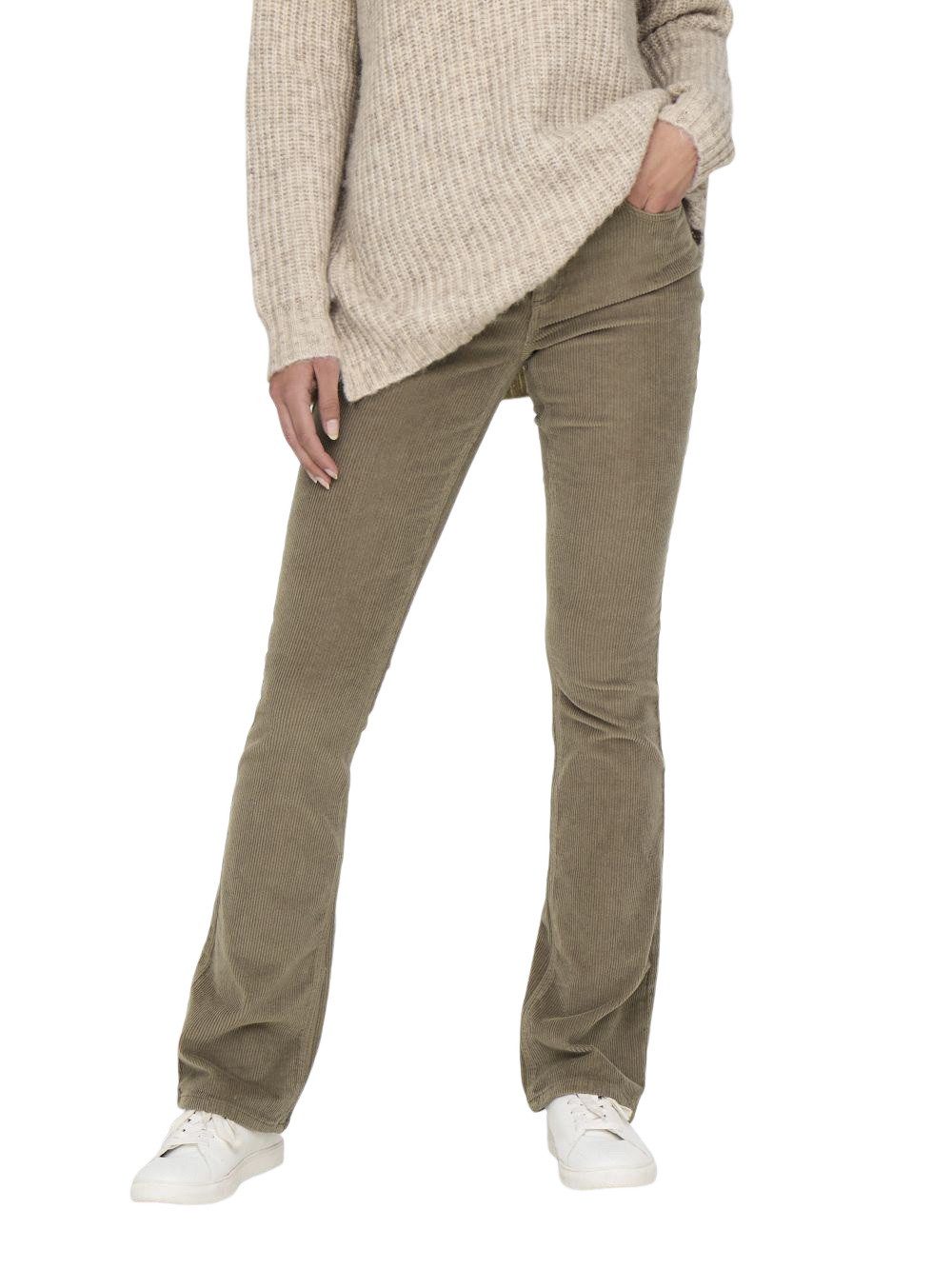 ONLY Chinohose ONLMARY-GLOBAL MID CORD FLARED mit Stretch