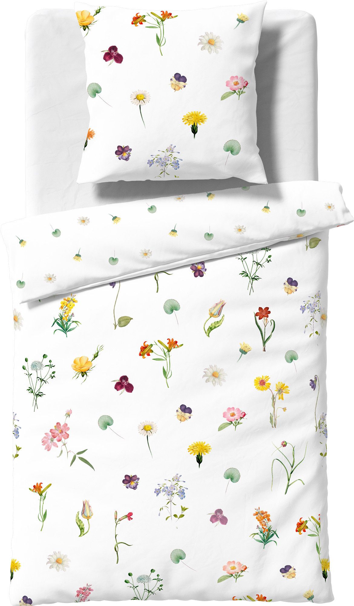 fleuresse Bettwäsche Wendebettwäsche, Mako-Satin, Blumen