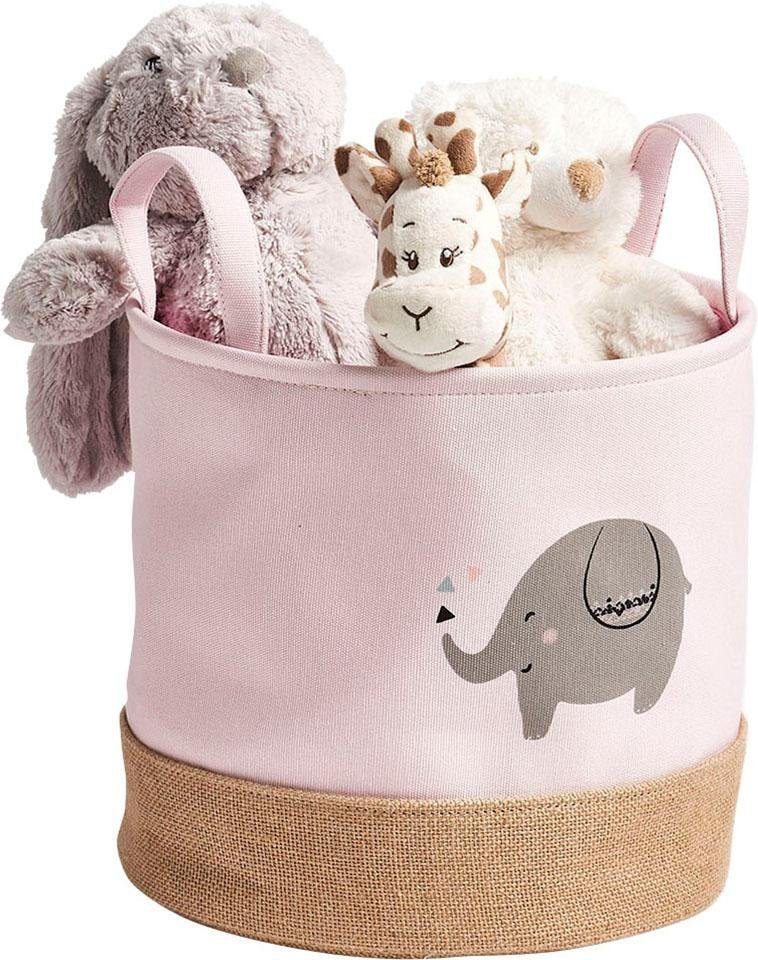 Zeller Present Aufbewahrungskorb Elefant (Set, 2 St), Niedliches Elefanten Tiermotiv – Bild 4 von 5