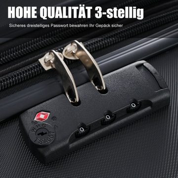 OKWISH Hartschalen-Trolley Kofferset, ABS-Material TSA Zollschloss robuste Hartschale