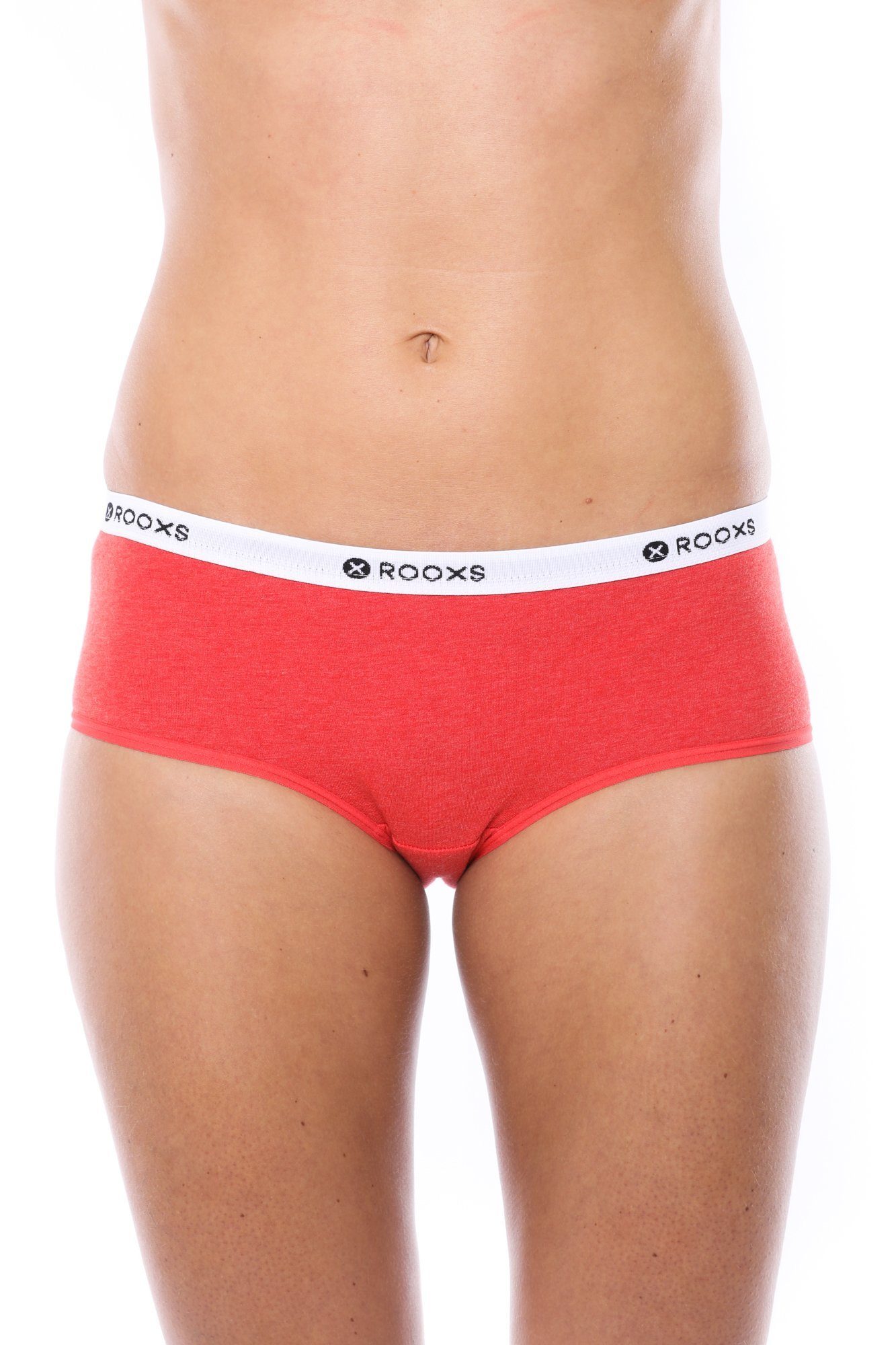 Mix ROOXS (Grau, Unterwäsche Baumwolle Rot) Unterhosen (3-St) Pink, Damen Hipster Hipster Slip