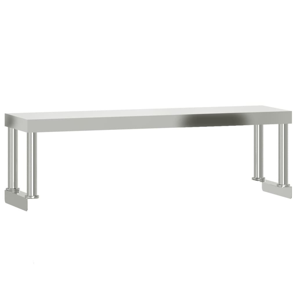 vidaXL Hängeschrank 110 x 30 x 35 cm Aufsatzboard für Küchentisch 110x30x35 cm Edelstahl