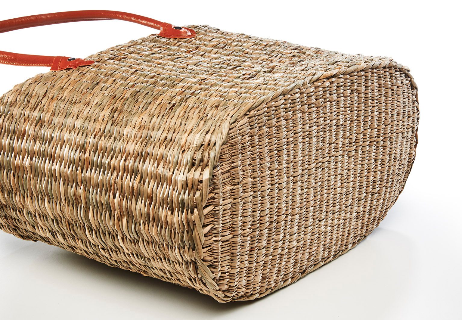 Kobolo Shopper Tasche Tragetasche ULI aus Seegras mit PU Henkeln (Stück, 1-tlg., 1 Stück), 41x19x30/50cm