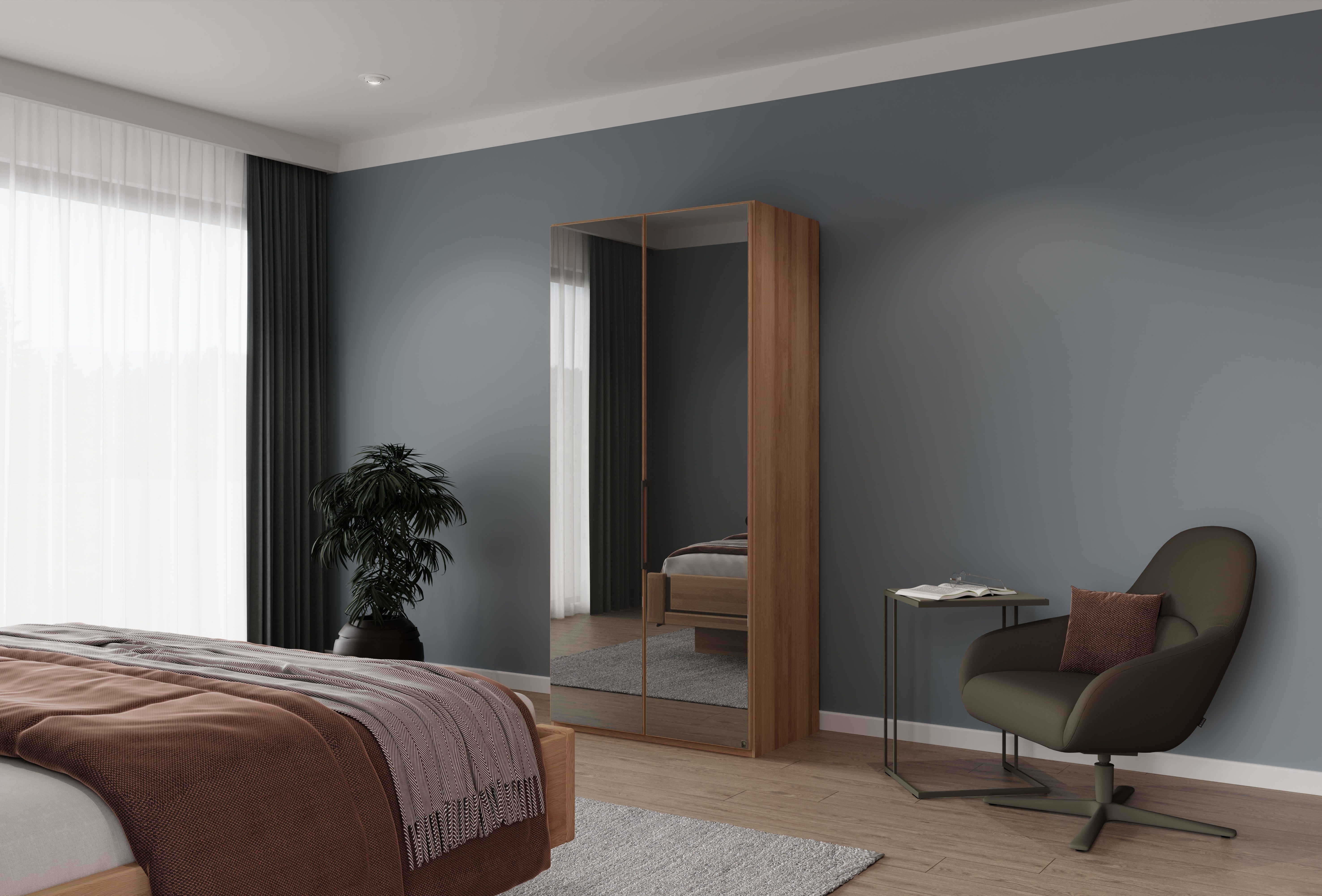 Musterring Kleiderschrank Sorrent, Kleiderschrank, Schrank, teilmassiv Eiche (mit Türdämpfern, in 5 Breiten & 2 Höhen, extra Böden, MADE IN GERMANY) Türen Eiche massiv oder als Parsol-Bronze-Spiegel, verschiedene Maße