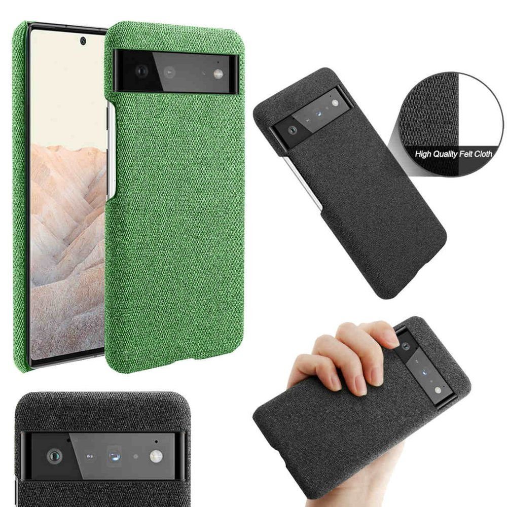 Wigento Handyhülle Für Google Pixel 6 Pro Struktur Design Kunststoff Cover  Handy Tasche Hülle Etuis Grün