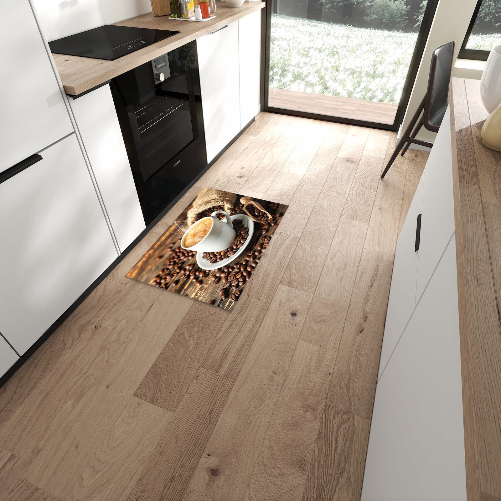 Primedeco Teppich Küchenteppich Kaffee Geniessen PVC rutschfest abwaschbar günstig online kaufen