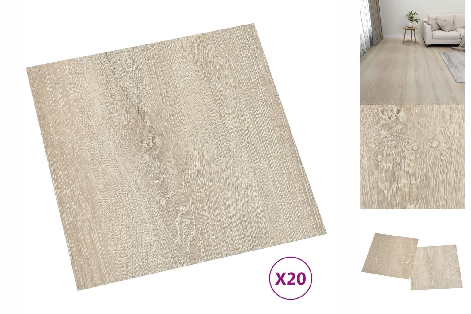 vidaXL Laminat PVC Laminatböden Selbstklebend Dielen Bodenbelag Boden Fliesen 20 Stk