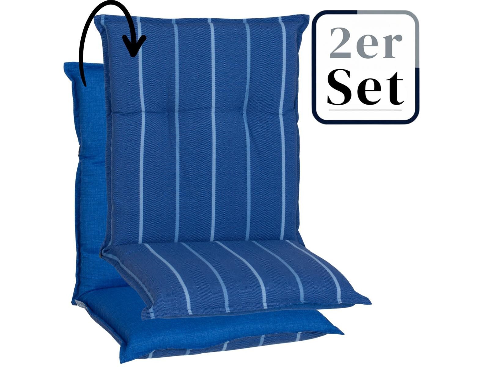 Green Spirit Polsterauflage Auflagen-Serie »Tovarnik« blau, (Set, 2 St., 2er-Set)