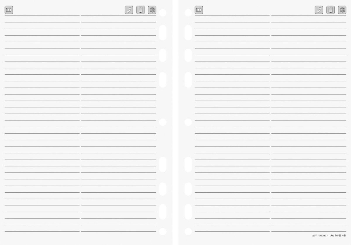 rido ide Terminplaner Adressen und Telefonvordrucke Timing 1 32 Blatt