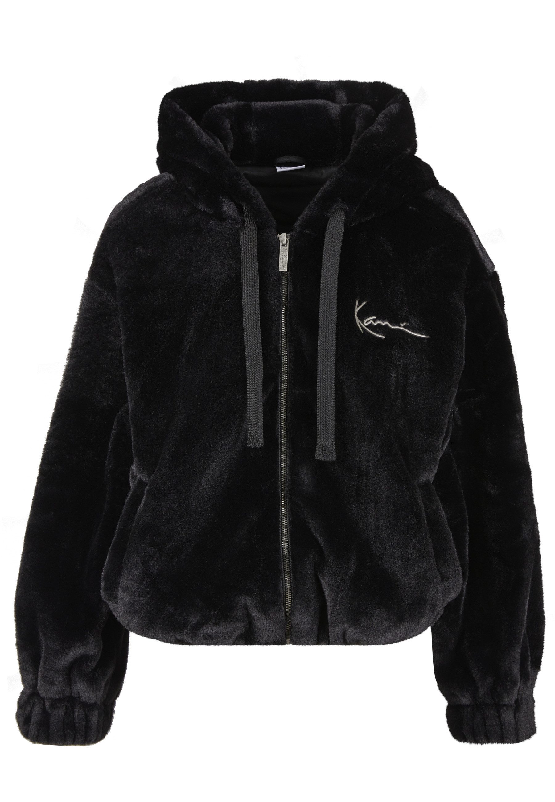 Karl Kani Sweatjacke Karl Kani Metal Signature Vegan Fur Zip Hoodie Jacket