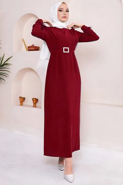 Modabout Maxikleid Langes Kleider Abaya Hijab Kleid Damen - NELB0007D4671BRD (1-tlg)