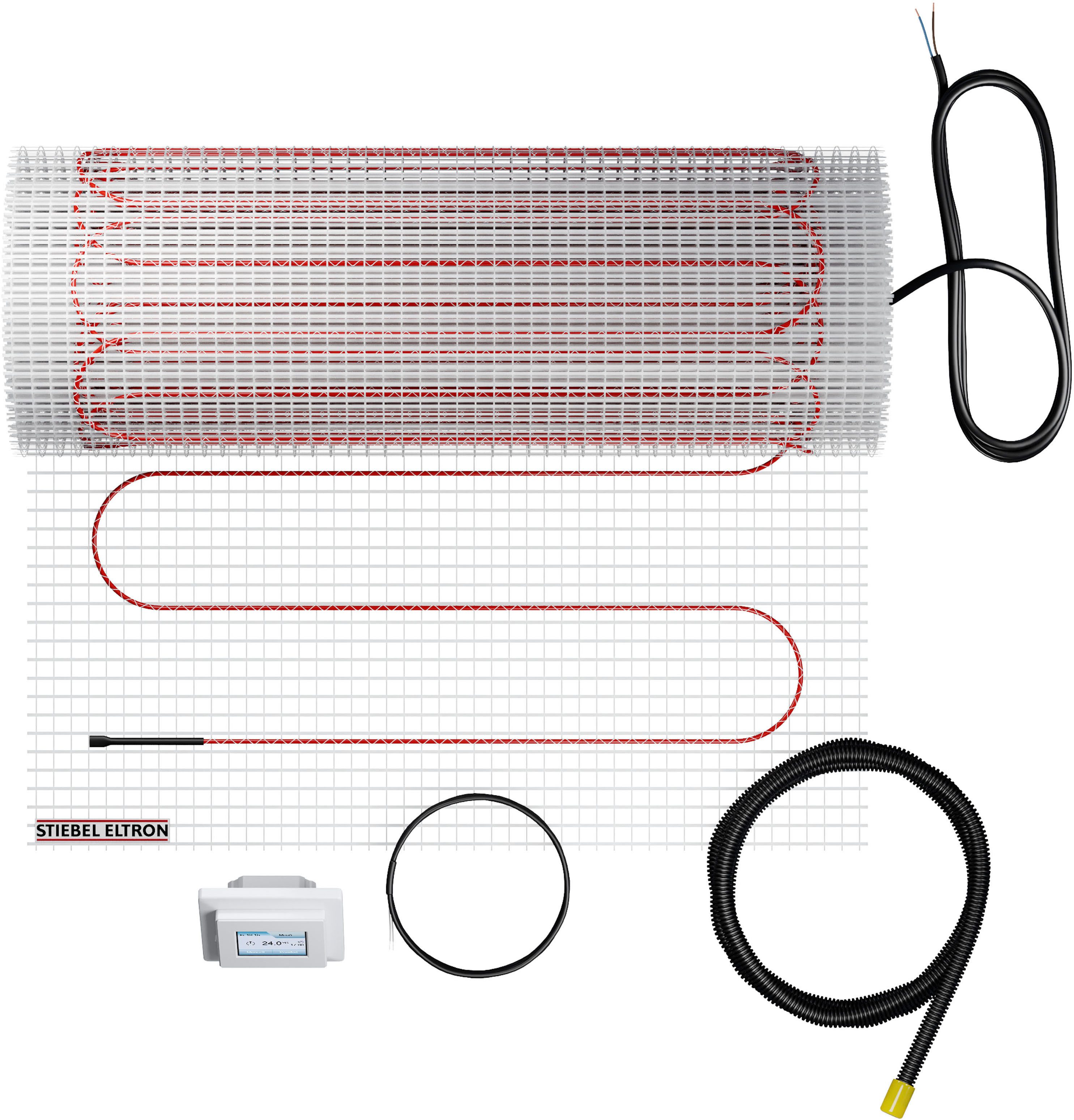 STIEBEL ELTRON Fußbodenheizung FTM 100/6 Set Plus, für große Flächen, Weichboden-Beläge wie Teppich, Vinyl, Kork