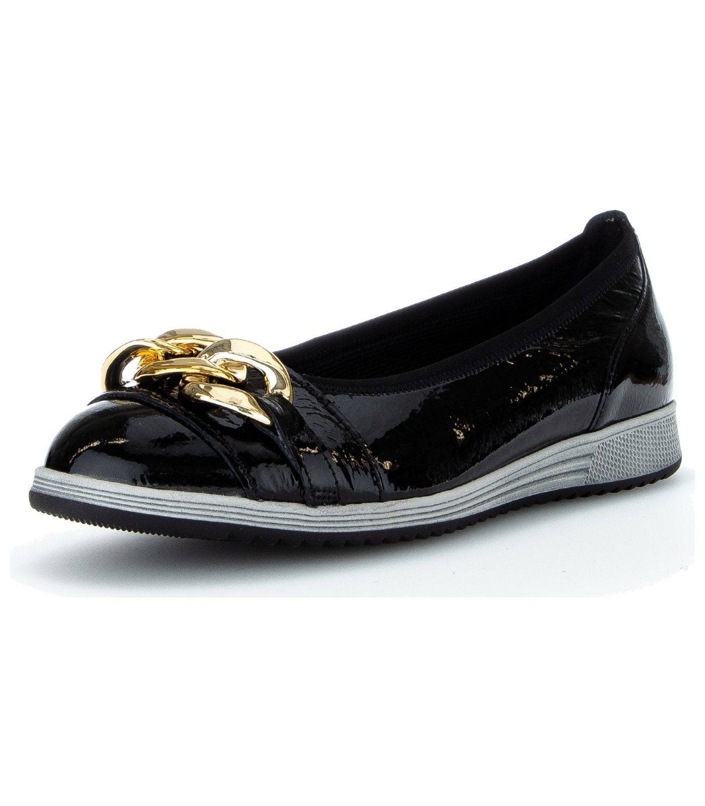 Gabor Ballerinas Leder schwarz.gold Ballerina / 97