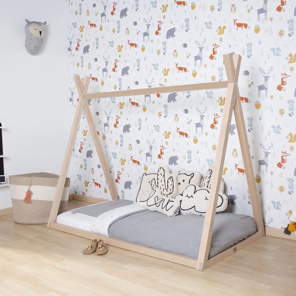CHILDHOME Kinderbett »Tipi-Bettgestell 70x140 cm Holz Natur«