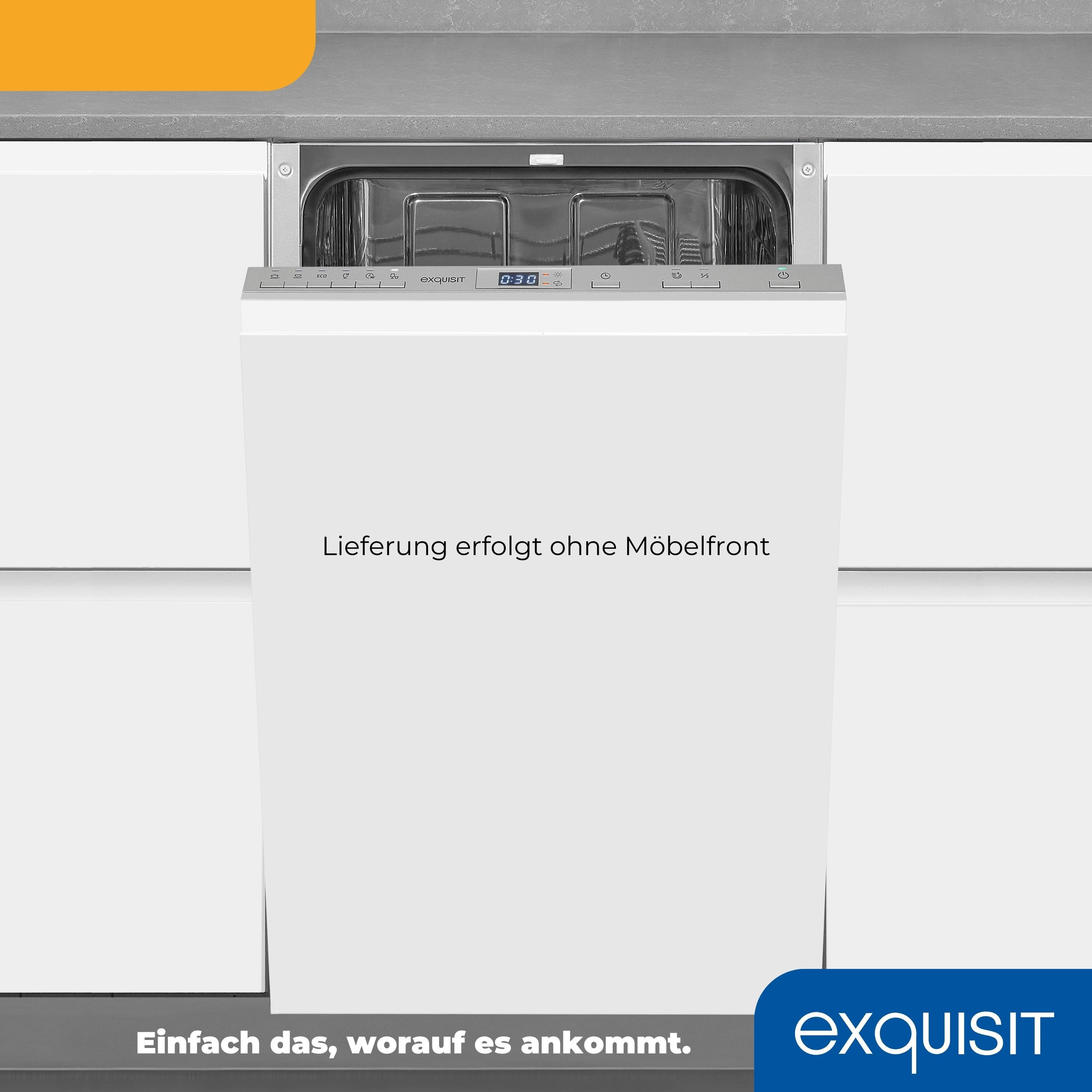 exquisit vollintegrierbarer Geschirrspüler EGSP2109-E-030E silber, 9 l, 9 Maßgedecke, Kompakt und ideal für kleine, schmale Nischen, kleine(Single)Haushalte – Bild 5 von 5