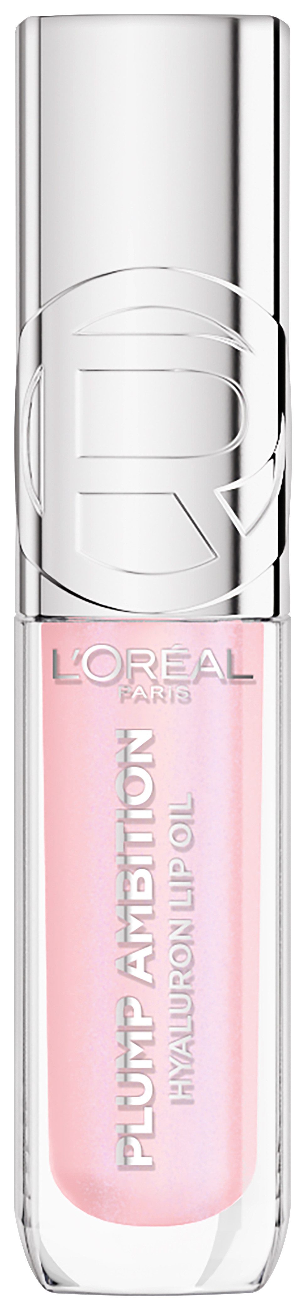L'ORÉAL PARIS Lipgloss PARADISE PLUMP AMBITION HYALURON LIP OIL, mit Hyaluronsäure und Tripeptiden, ohne zu kleben