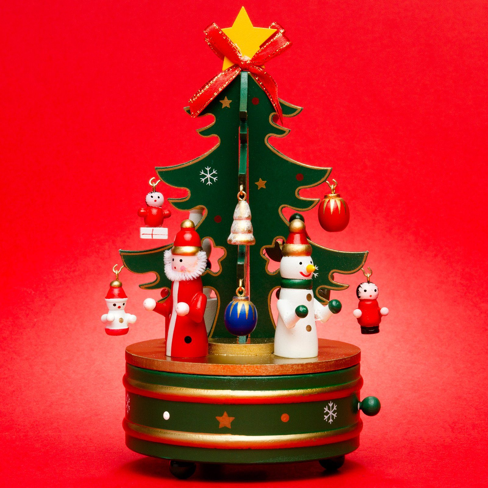 SIKORA Dekoobjekt SD03 Spieldose aus Holz mit Tannenbaum Musik Stille Nacht günstig online kaufen