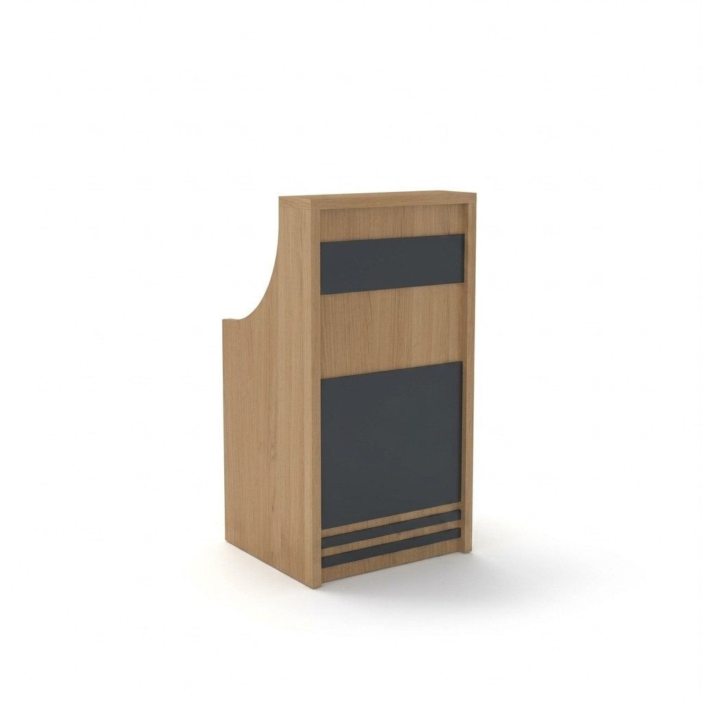 Xlmoebel Stehpult Holz Rednerpult mobil für Arbeitszimmer und Büro (1-St), Made in Europa