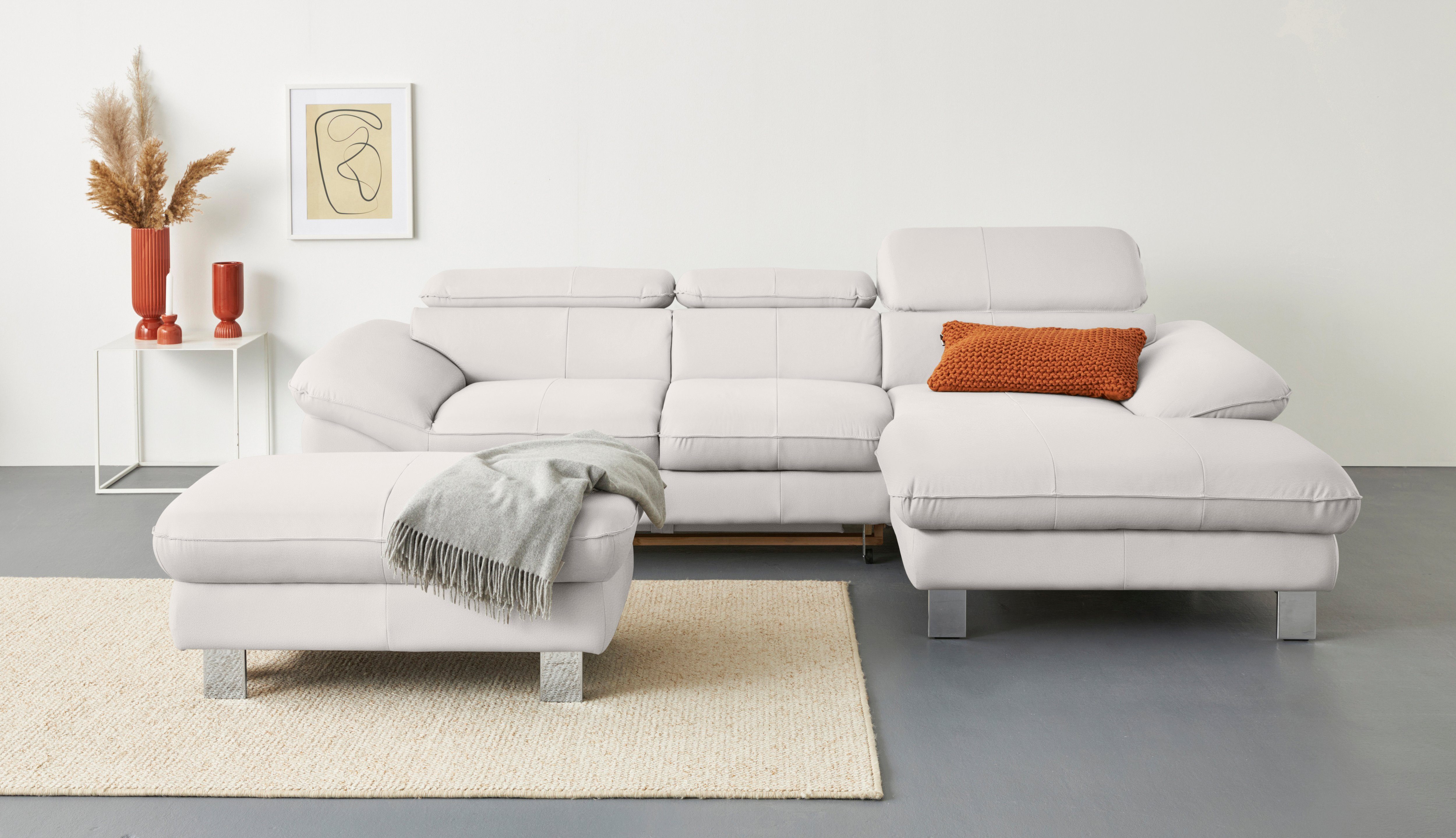 COTTA Ecksofa Driver L-Form, mit Kopfteilverstellung, wahlweise mit Bettfunktion & Bettkasten