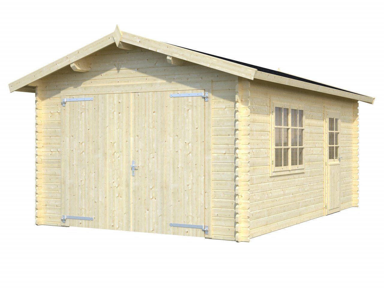 farblos, aus Finn Aktion 16 holztor Holz Holzgarage Blockhaus Garage mit Art Einzelgarage