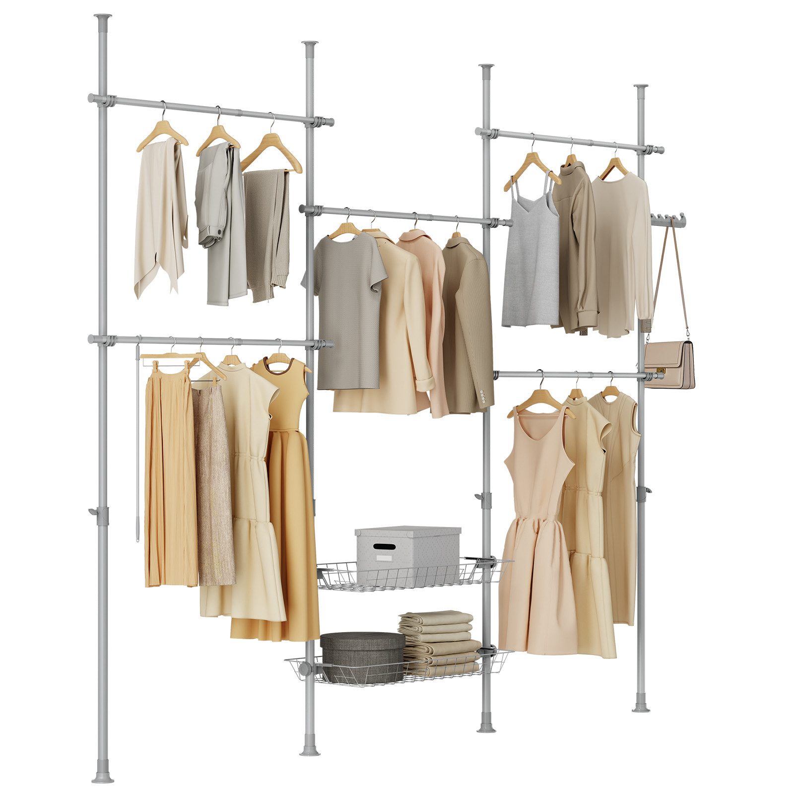 SoBuy Kleiderständer KLS04, Garderobenständer Kleiderschrank, verstellbares günstig online kaufen