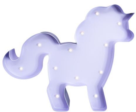 MARQUEE LIGHTS LED Dekolicht Horse, LED fest integriert, Warmweiß, Wandlampe, Tischlampe Ponny, Einhorn, Pferd 12 Leuchtmittel - 23x19 cm