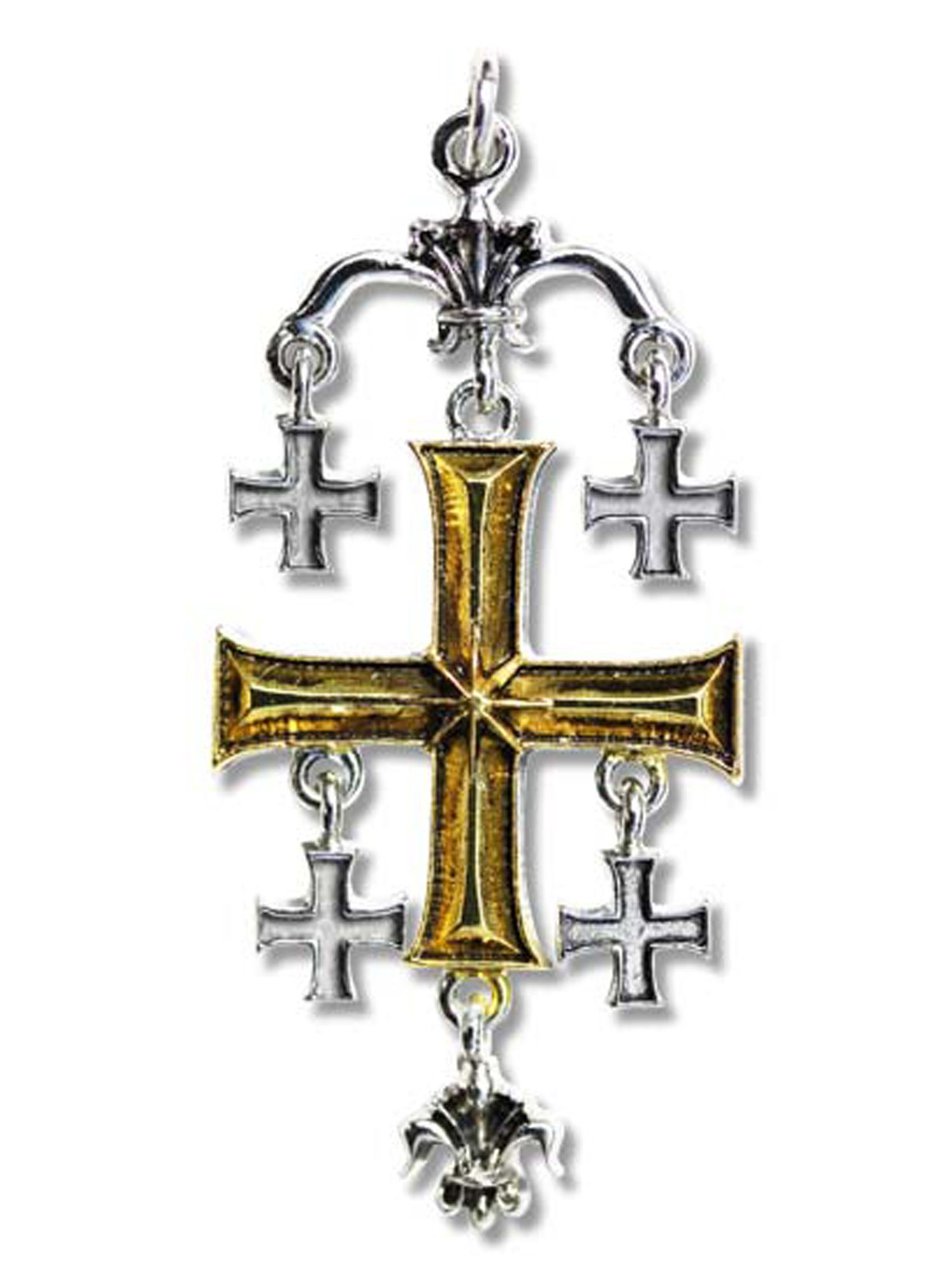 Damen Schmuck Adelia´s Amulett Talismane der Tempelritter, Jersualem Kreuz - weltliche und spirituelle Reichtümer