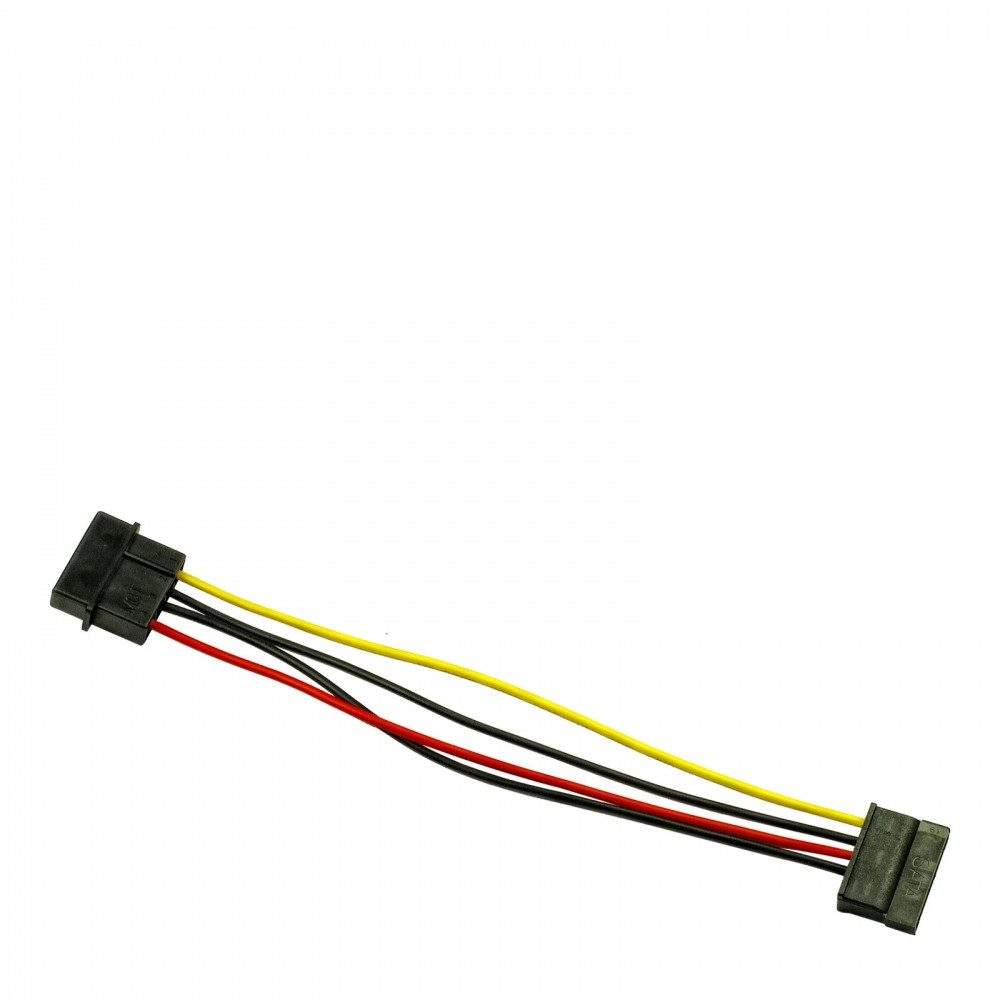 Inter-Tech Inter-Tech Molex zu SATA Kabel 0,15m Computer-Kabel, Molex zu SATA, Molex zu SATA, Hochwertige Molex zu SATA Verbindung