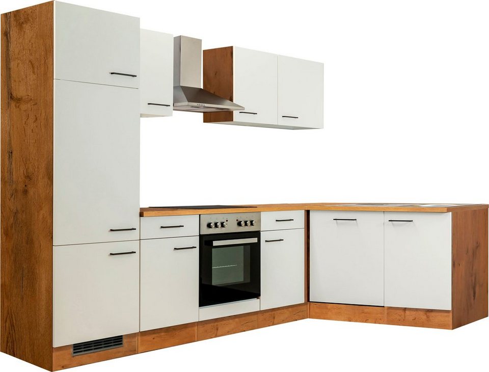 Flex-Well Winkelküche Vintea, mit E-Geräten, Gesamtbreite 280 x 170 cm,  Küchenzeile von Flex-Well, Made in Germany, inklusive hochwertiger  Elektrogeräte