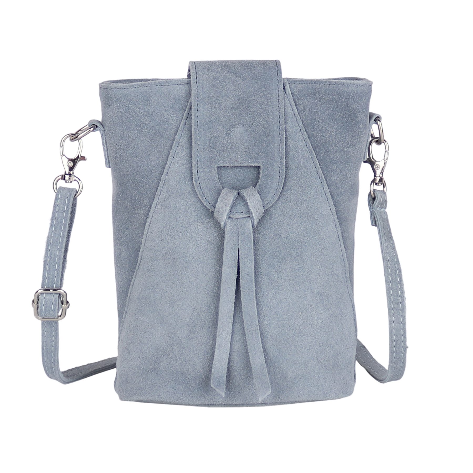 MIRROSI Umhängetasche Damen Crossbody Bag, Echtleder Made In Italy, 14,5x19x6cm
