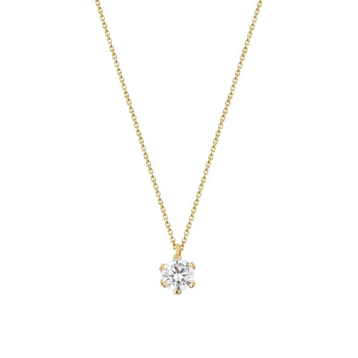 Goldkette Diara Halskette Lab Grown Diamant 0,5 ct 585er Gelbgold 45 cm DS2103G