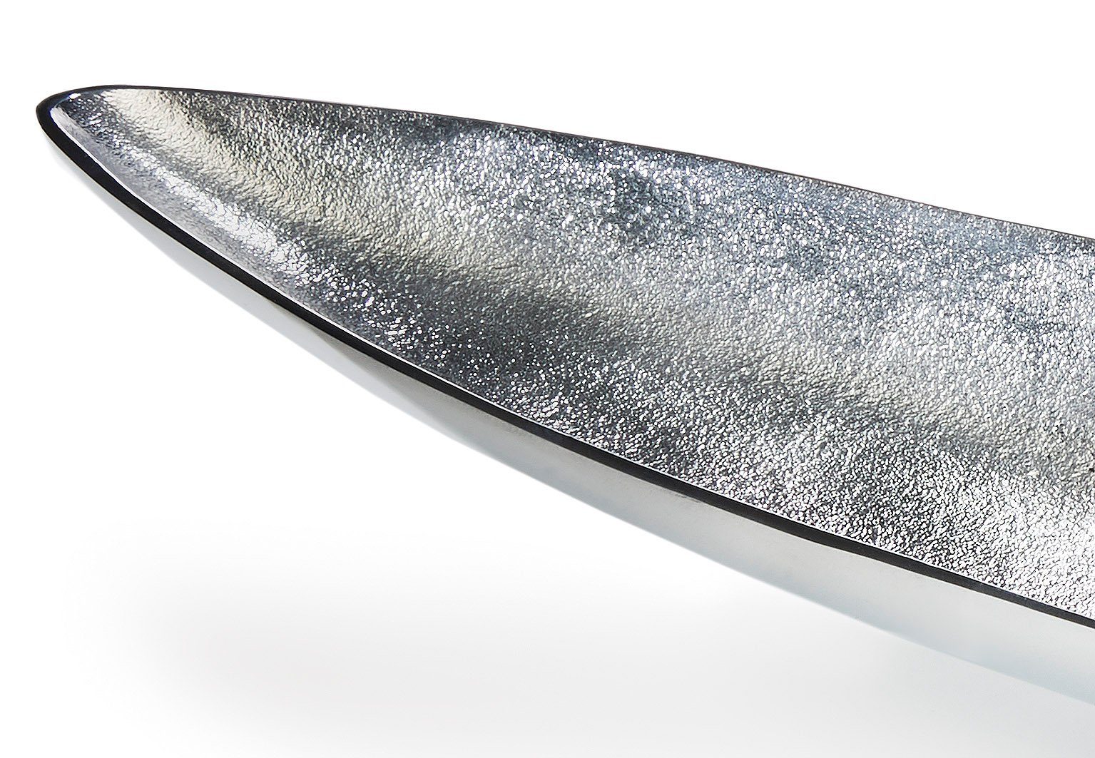 Kobolo Dekoschale Schale XXL Schiffchenform 80cm (silberfarben) Metall aus