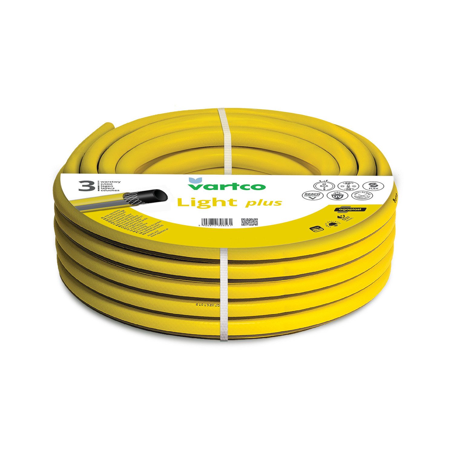 Vartco Gartenschlauch Light Plus, Größe 3/4" [19mm], beständig gegen UV-Strahlung u. Algenablagerung