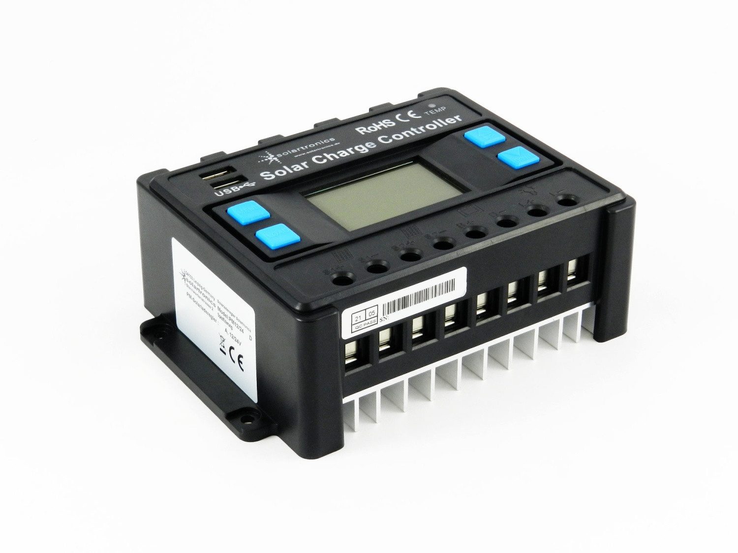 solartronics Solarmodul 10A - 40A Laderegler Solar 12V 24V, PWM Solarladeregler, LCD Anzeige – Bild 2 von 5