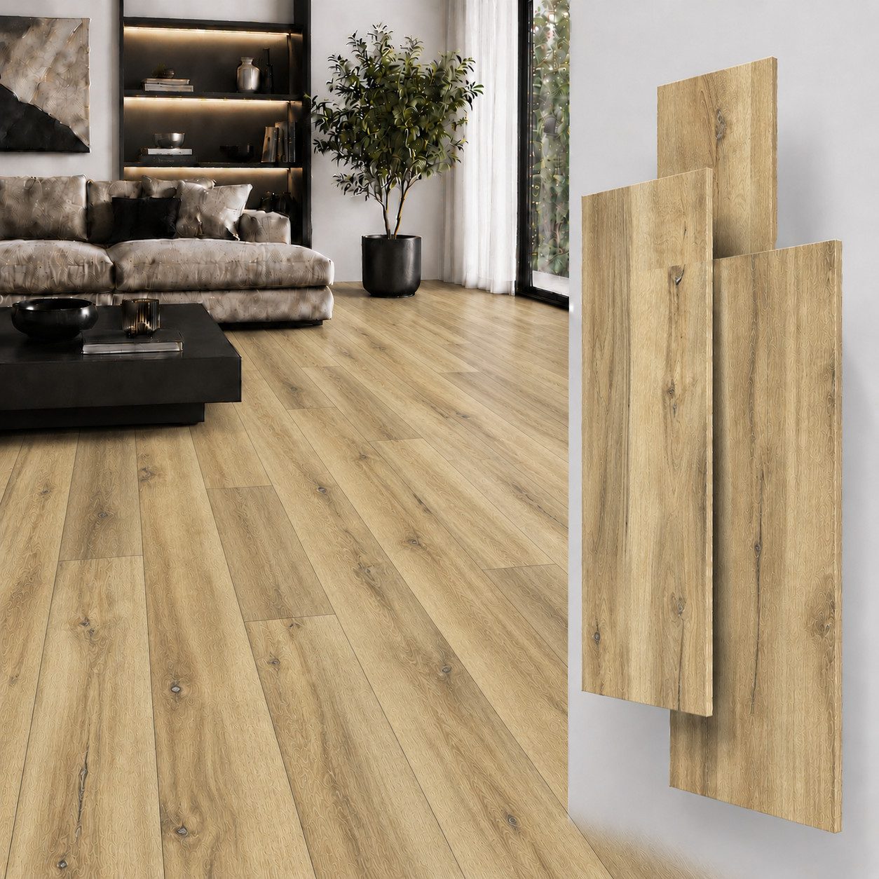 Berti Graf Designboden SPC Vinylboden 5 mm Klick wasserfest mit Trittschalldämmung, kleberfrei, pflegeleicht