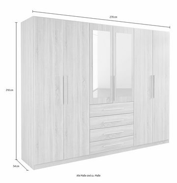 rauch Kleiderschrank Kempten mit Spiegel und Schubkästen