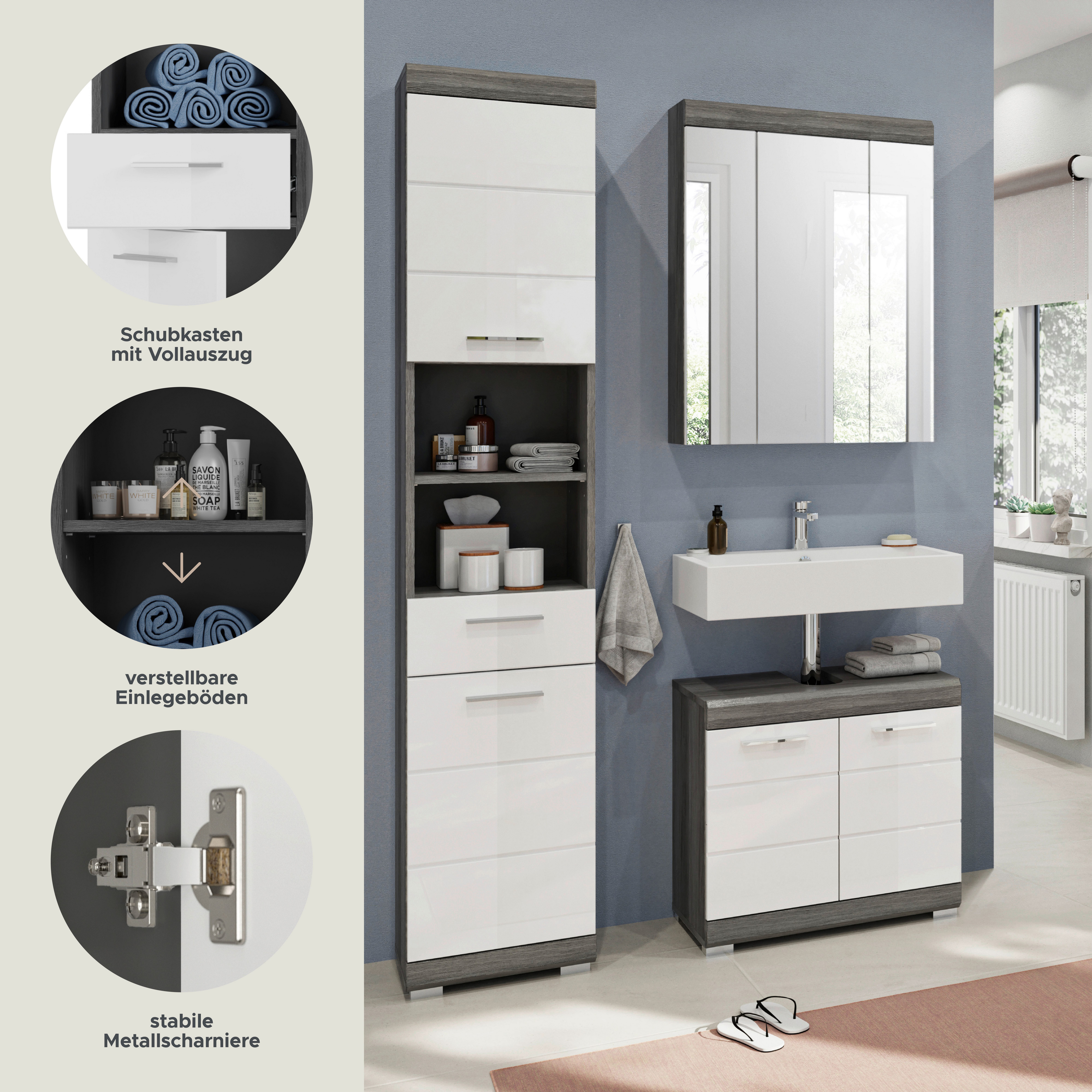 furnling Badmöbel-Set Scott, (3-St., bestehend aus günstig online kaufen