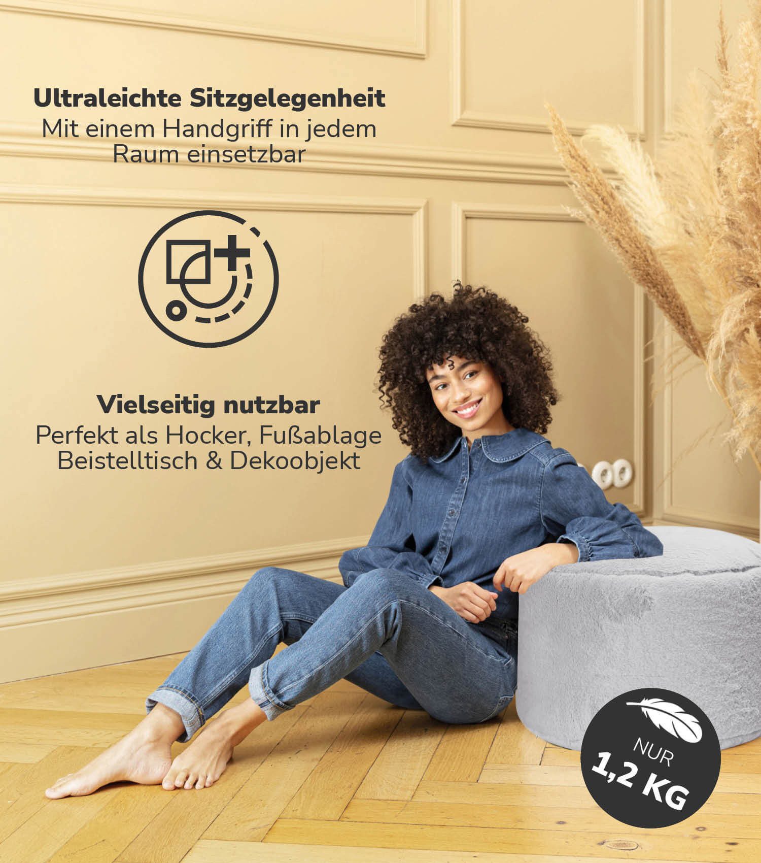 mokebo Pouf Der Flauschige (aus Kunstfell), günstig online kaufen