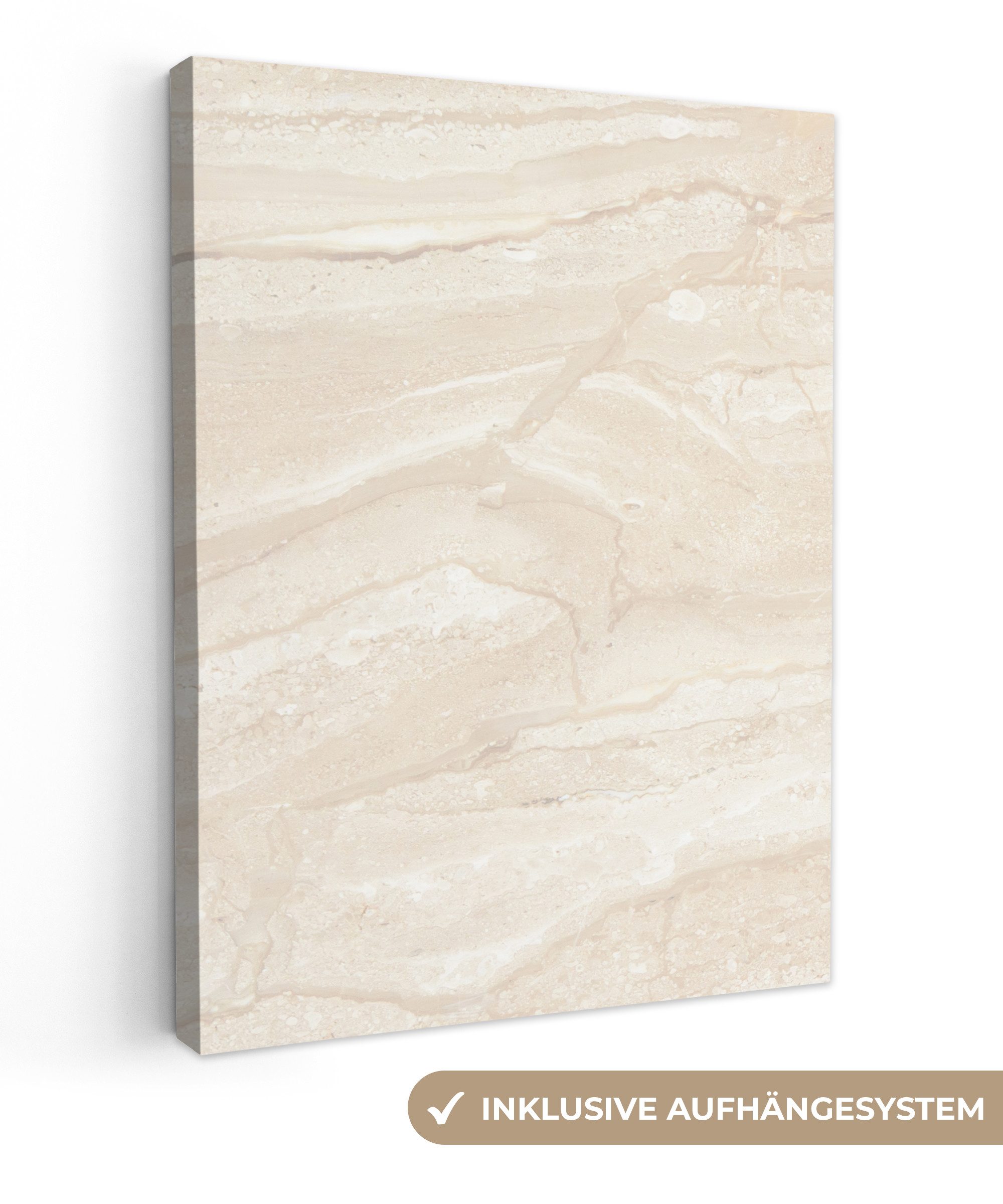 Leinwandbild Marmor - Kalk - Sand - Textur
