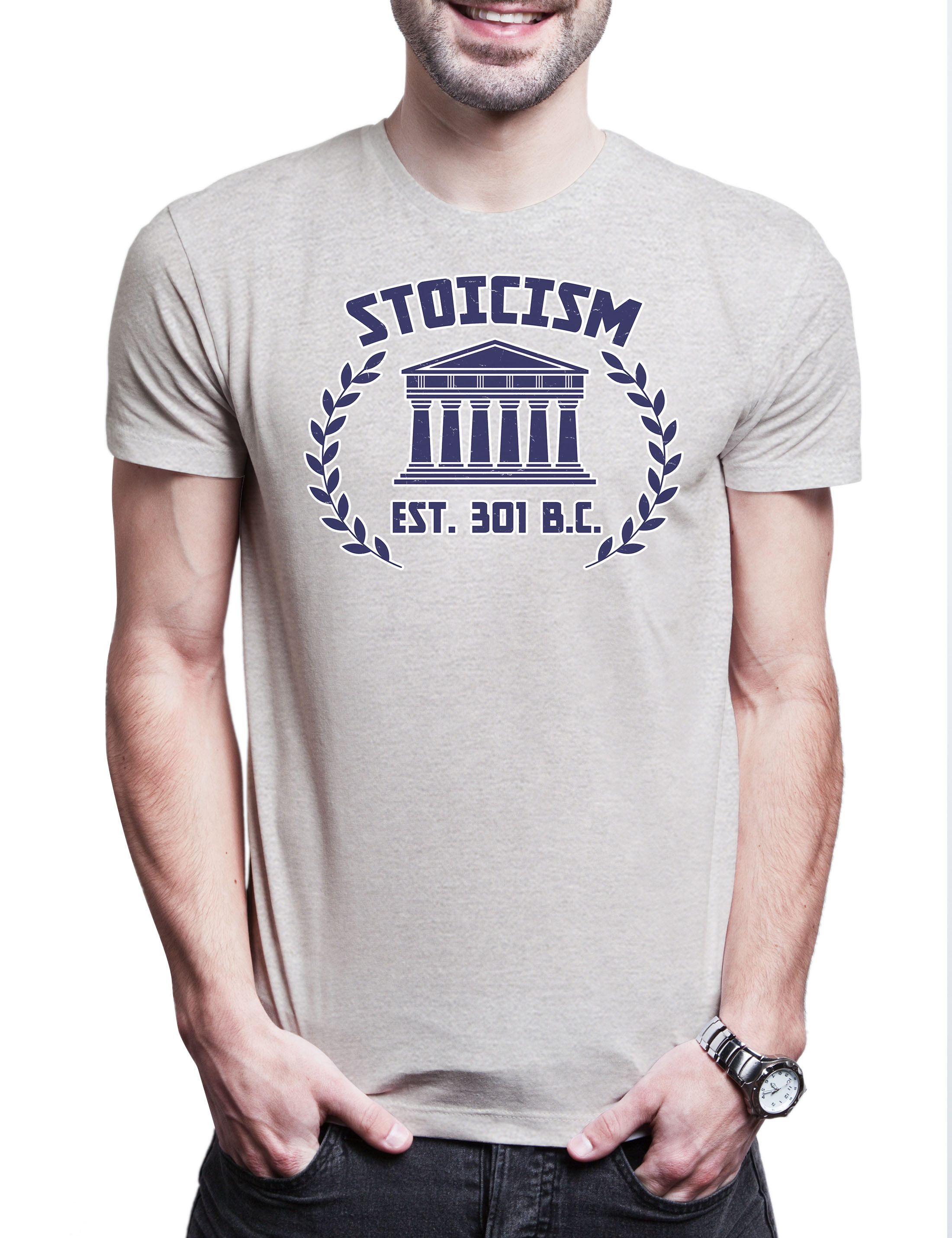 Print-Shirt Stoicism A Herren T-Shirt Philosophie Stoizismus Stoa Philosoph