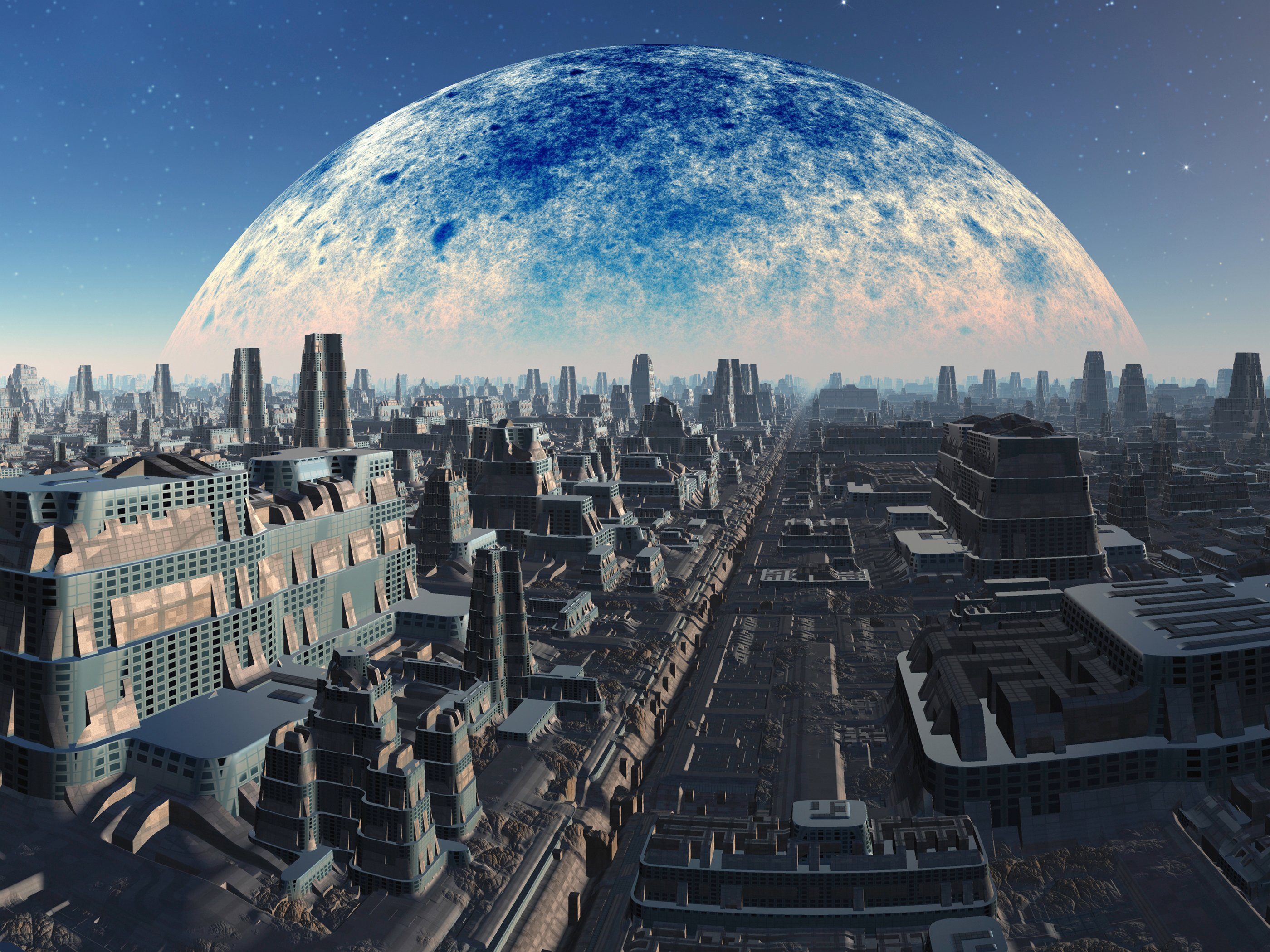 Fototapete PLANETEN-FUTURISTISCH WELTRAUM MOON GALAXIE UNIVERSUM