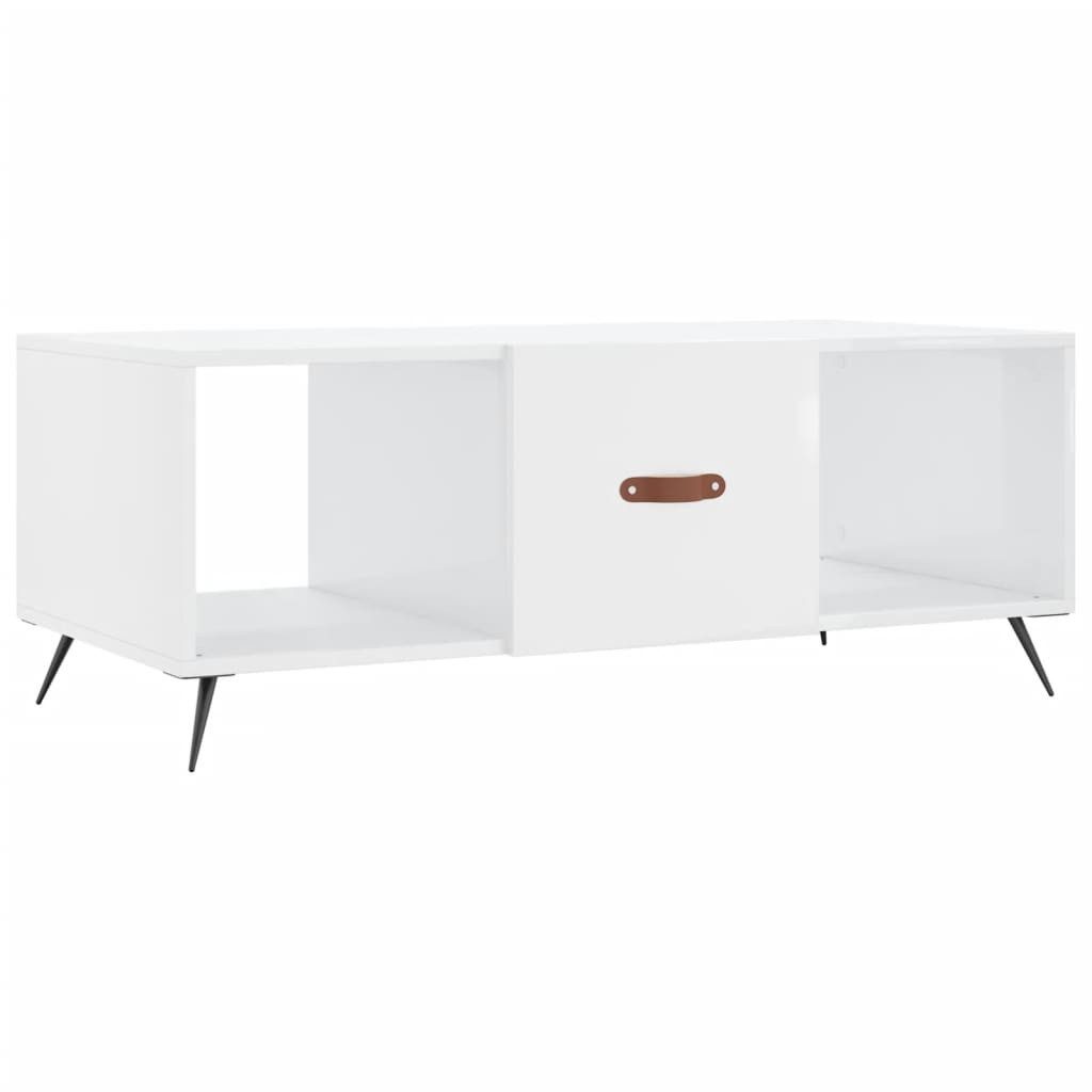furnicato Couchtisch Hochglanz-Weiß 102x50x40 cm Holzwerkstoff günstig online kaufen