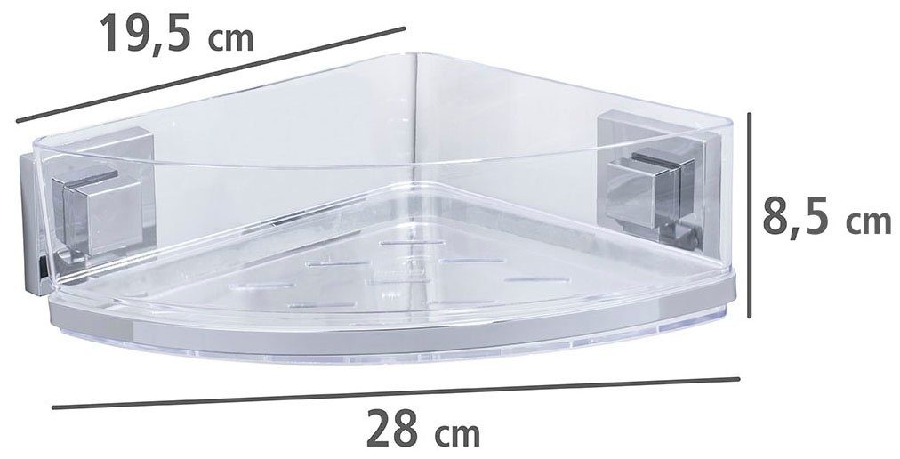 WENKO Eckregal Vacuum-Loc Quadro, 1 Etage